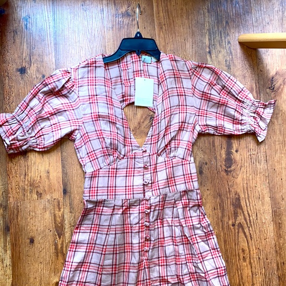 ASOS plaid v neck jumpsuit - Picture 3 of 5